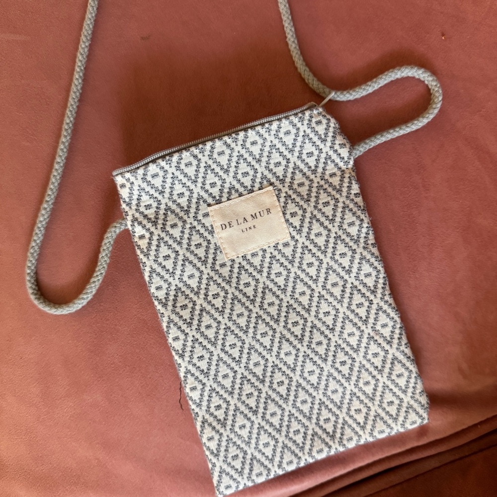 Gray Patterned Crossbody Bag